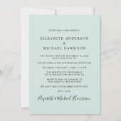 Elegante Hochzeitsempfehlung für alle Zeiten Einladung (Rückseite)