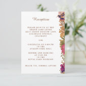 Elegante Hochzeitsempfehlung für den Botanischen G Begleitkarte (Stehend Vorderseite)