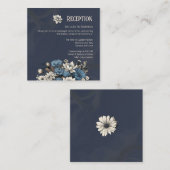 Elegante Hochzeitsempfehlung für Wildblumen der Ma Begleitkarte (Vorne/Hinten)