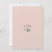 Elegante Hochzeitsempfehlung nur Einladung (Rückseite)