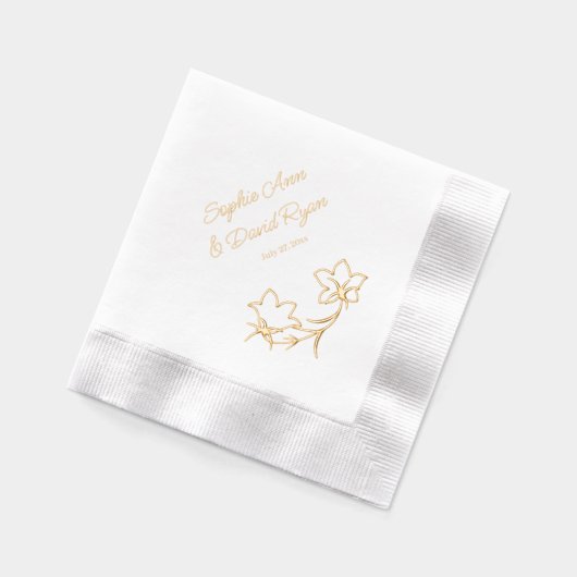 Elegante Hochzeitsempfehlung Servietten Mit Folie (Links)
