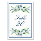 Elegante Hochzeitsempfehlung Tischnummer (Vorderseite)