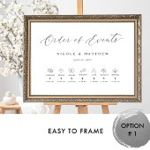 Elegante Hochzeitserie mit Zeitleiste signieren Poster