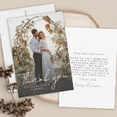 Elegante Hochzeitserklärung mit benutzerdefinierte Dankeskarte