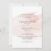 Elegante Hochzeitsfeier | Blüte Einladung (Vorderseite)