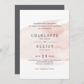 Elegante Hochzeitsfeier | Blüte Einladung (Vorne/Hinten)