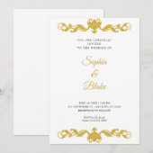 Elegante Hochzeitsfeier Einladung (Vorne/Hinten)