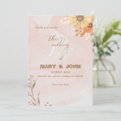 Elegante Hochzeitsfeier Einladung (Stehend Vorderseite)