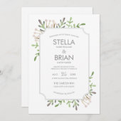 Elegante Hochzeitsfeier Einladung (Vorne/Hinten)