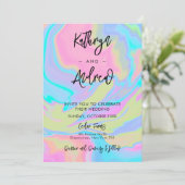 Elegante Hochzeitsfeier Einladung (Stehend Vorderseite)