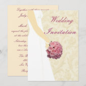 Elegante Hochzeitsfeier Einladung (Vorne/Hinten)