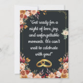 elegante Hochzeitsfeier Einladung (Rückseite)