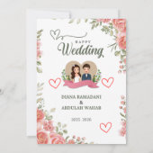 Elegante Hochzeitsfeier - Feiern Sie Ihre Hochzeit Save The Date (Rückseite)