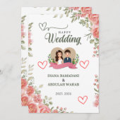 Elegante Hochzeitsfeier - Feiern Sie Ihre Hochzeit Save The Date (Vorne/Hinten)