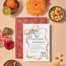 Elegante Hochzeitsfeier & Grüne Einladung