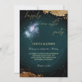 Elegante Hochzeitsfeier "Happily Ever After Party" Einladung (Vorderseite)