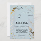 Elegante Hochzeitsfeier "Happily Ever After Party" Einladung (Vorderseite)