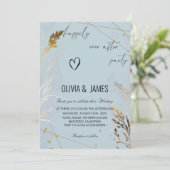 Elegante Hochzeitsfeier "Happily Ever After Party" Einladung (Stehend Vorderseite)