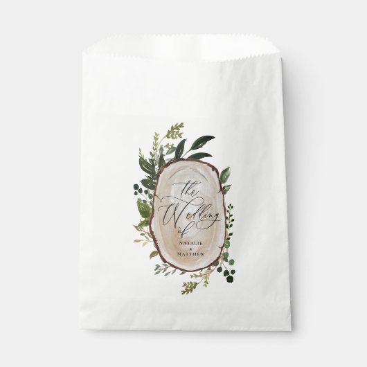 Elegante Hochzeitsfeier im botanischen Grünen Geschenktütchen (Vorderseite)