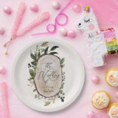 Elegante Hochzeitsfeier im botanischen Grünen Pappteller (Party)