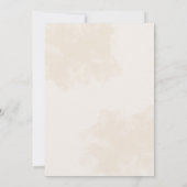 Elegante Hochzeitsfeier in Blau und Braun Einladung (Rückseite)