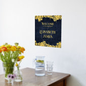 Elegante Hochzeitsfeier in Blau und Gold Foliendrucke (Ablage(Küche))