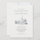 Elegante Hochzeitsfeier Minimalistische Hochzeit Einladung (Vorderseite)