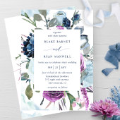 Elegante Hochzeitsfeier mit Lila Blüte Einladung