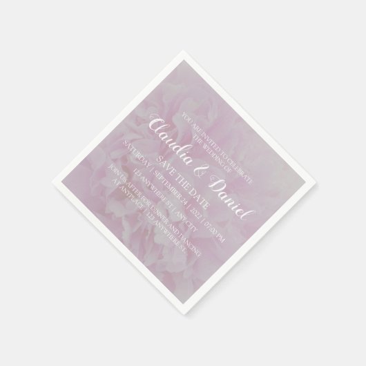 Elegante Hochzeitsfeier mit rosa Pink Serviette (Ecke)