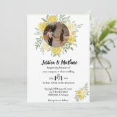 Elegante Hochzeitsfeier mit Wasserfarbe Einladung (Stehend Vorderseite)