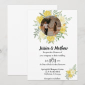 Elegante Hochzeitsfeier mit Wasserfarbe Einladung (Vorne/Hinten)