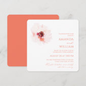 Elegante Hochzeitsfeier mit Wasserfarbe Einladung (Vorne/Hinten)