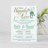 Elegante Hochzeitsfeier Probe, individuelles Abend Einladung (Stehend Vorderseite)