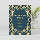 Elegante Hochzeitsfeier Save The Date (Stehend Vorderseite)