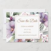Elegante Hochzeitsfeier Save The Date (Vorderseite)