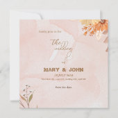 Elegante Hochzeitsfeier Save The Date (Vorderseite)