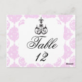 Elegante Hochzeitsfeier Tischnummer (Rückseite)