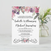 Elegante Hochzeitsfeiern mit Wasserfarbe Einladung (Stehend Vorderseite)