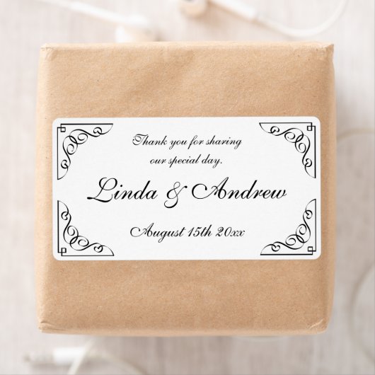 Elegante Hochzeitsflaschen mit Gastgeschenk (Insitu)