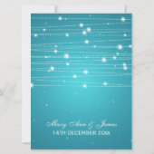 Elegante Hochzeitsflinte Türkis Einladung (Rückseite)