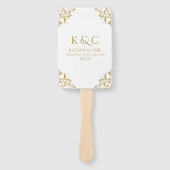 Elegante Hochzeitsförderer | Vintag (Gold) Fächer (Vorderseite)