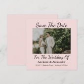 Elegante Hochzeitsfoto-Skript Save The Date (Vorne/Hinten)