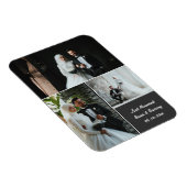 Elegante Hochzeitsfotocollage mit Individuellen Na Magnet (Rechte Seite)