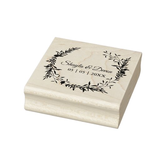 Elegante Hochzeitsgarten-Wildblumen und Zweigstell Gummistempel (Stempel)