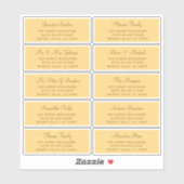 Elegante Hochzeitsgast-Adressetiketten Aufkleber (Blatt)