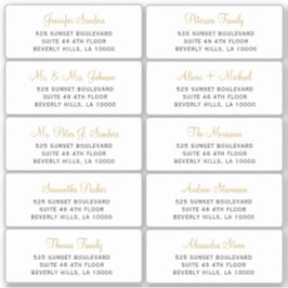 Elegante Hochzeitsgast-Adressetiketten Aufkleber