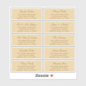 Elegante Hochzeitsgast-Adressetiketten Aufkleber (Blatt)