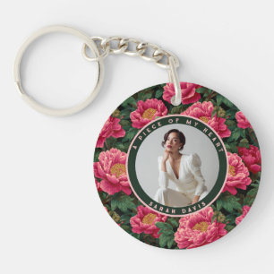 Elegante Hochzeitsgeschenke Florale Pfingstrosen Schlüsselanhänger