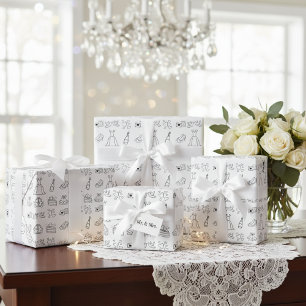 Elegante Hochzeitsgeschenkverpackung Geschenkpapier