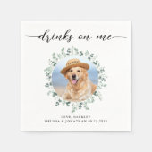 Elegante Hochzeitsgetränke auf meinem modernen Fot Serviette (Vorderseite)